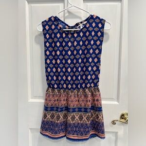 SCOOTER Blue & Pink Lightweight Lined Romper SIZE 10/12 MEDIUM GIRLS Pre Loved